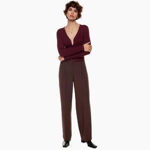 Wilfred, Rich Mocha Brown, Effortless Pants, size 10, HEMMED with tags